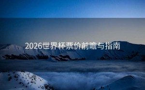 2026世界杯票价前瞻与指南